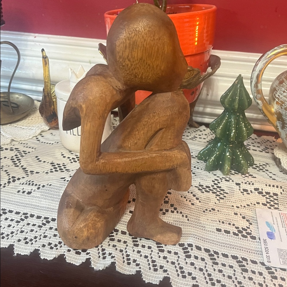 Wooden Abstract Yoga/Indonesian Sculpture